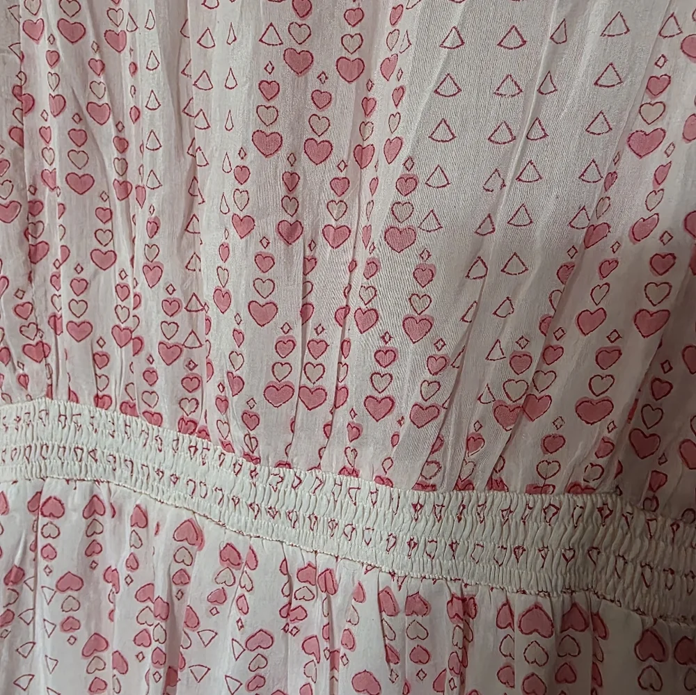 Bell Rain‎ Light Past pink Multi Puff Sleeve Mini Dress Silk Sz Large - Picture 12 of 12